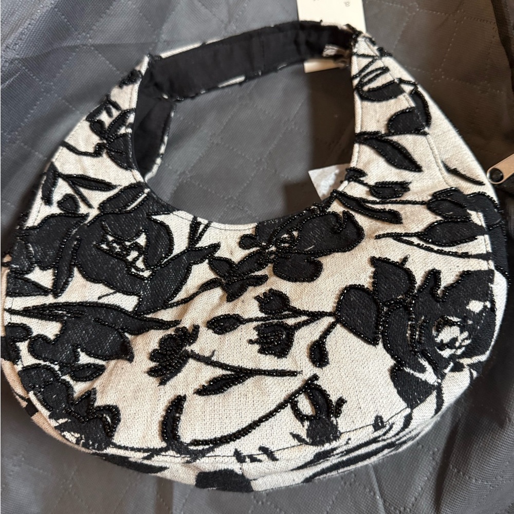 NWT Mini beaded crescent handbag - Picture 2 of 2